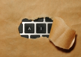 Papier über Tastatur durch die AI durchschaut